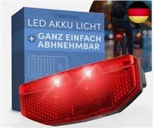 LED ACHTERLICHT REFLECTOR BUCHEL EDGE AKKU USB 50-80MM AFNEEMBAAR StVZO OP KAART