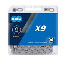 KMC KETTING 11/128 X9 GREY 114 SCHAKELS
