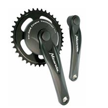 CRANKSET 38T/170MM MIRANDA SPIELOOS ALU ZWART ALFA 1 DISK 95 MM PLAT