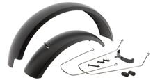 SPATBORDSET 20" FATBIKE ZWART MET BEVESTIGINGSMATERIAAL 110MM BREED