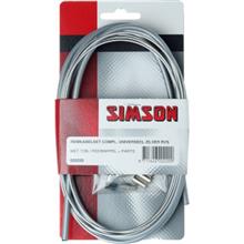SIMSON BLISTER 020220 REMKABELSET COMPLEET UNIVERSEEL GRIJS RVS
