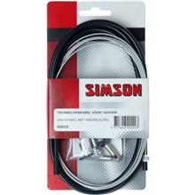 SIMSON BLISTER 020222 TROMMELKABELSET COMPLEET UNIVERSEEL ZWART RVS