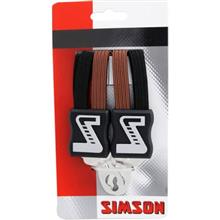 SIMSON BLISTER 021354 SNELBINDER EXTRA STERK, 4 BINDER, ZWART/BRUIN