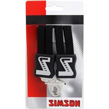 SIMSON BLISTER 021358 SNELBINDER EXTRA LANG, 4 BINDER, ZWART