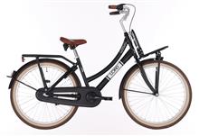 BIKE FUN FIETS 24" MEISJES LOAD 3V MAT ZWART 24LMD180 MET VOOR EN ACHTERDRAGER