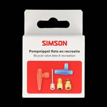 S020509 SIMSON POMPNIPPEL ASSORTIMENT FIETS EN RECREATIE 5-DELIG