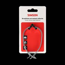 S020926 SIMSON BROEKKLEMMEN METAAL MET REFLECTIE
