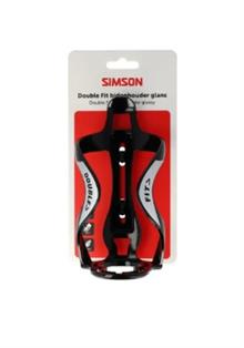 S021060 SIMSON DOUBLE FIT FLES- EN BIDONHOUDER GLANS ZWART