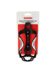 S021061 SIMSON DOUBLE FIT FLES- EN BIDONHOUDER MAT ZWART